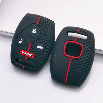 Key Fob Cover for Honda Accord Civic Models CRV Silicone Key Fob Cover for Honda Accord Civic CRV 4 Button Straight Remote Key Protector