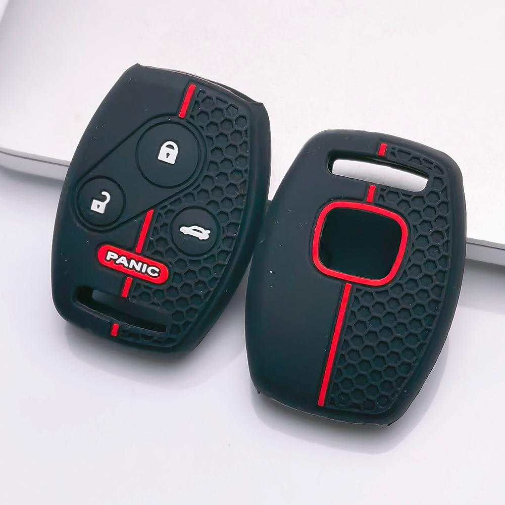 Key Fob Cover for Honda Accord Civic Models CRV Silicone Key Fob Cover for Honda Accord Civic CRV 4 Button Straight Remote Key Protector
