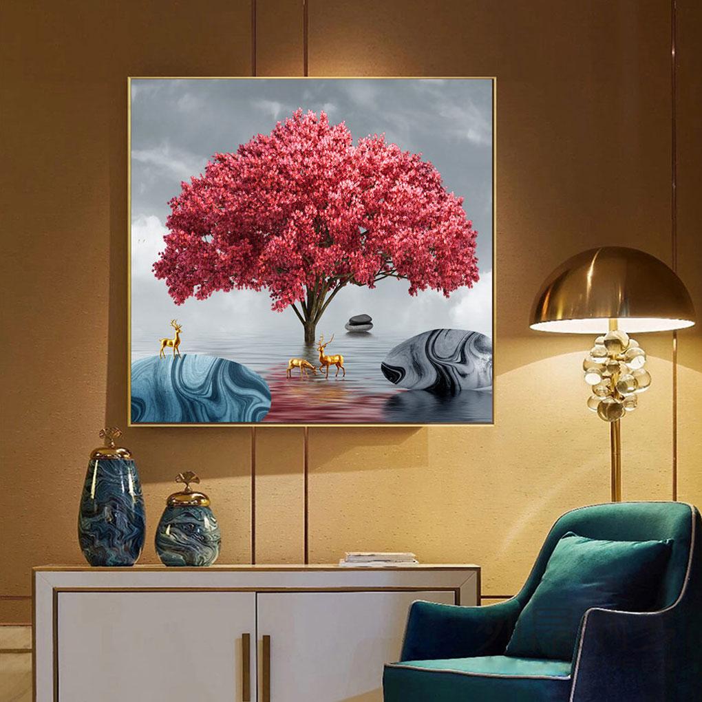 Nordic Oil Painting Print On Canvas Rich Tree Abstract Tree Posters and Prints for Living Room Decoration Home Decor Wall Art