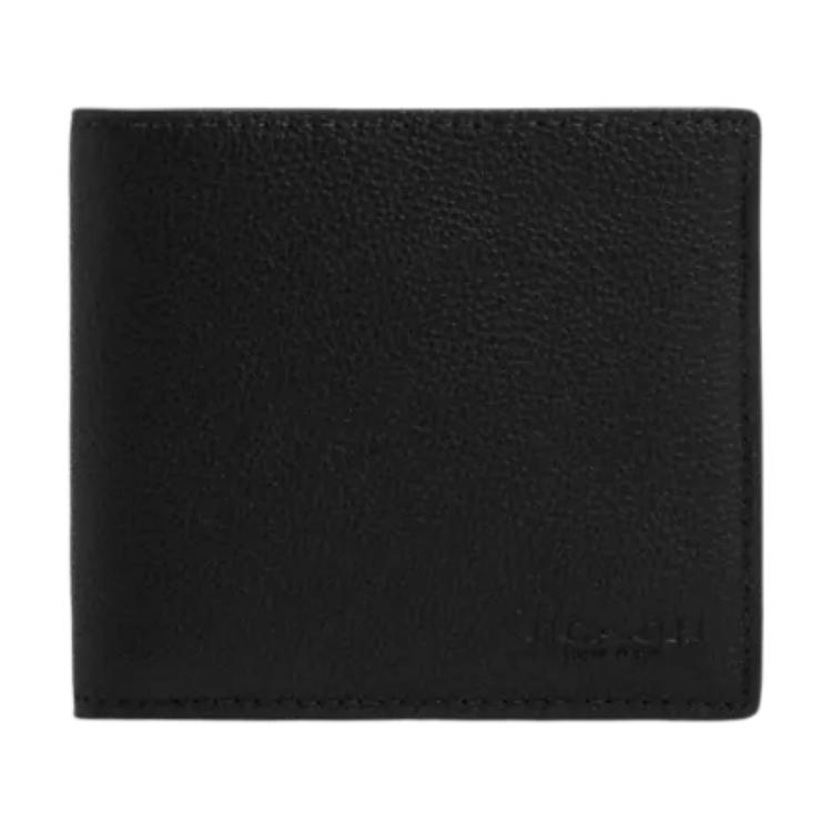 

Coach 11 Letter Logo Snap Smooth Calfskin Wallet Men wallet Black CR378-BLK Basic Set (Bag+Dust Bag)