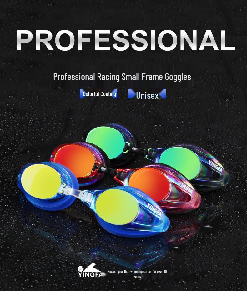 Yingfa Y185AFV Färgglada Belagda Simglasögon för Tävling & Träning - Män, Kvinnor, Barn