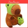 Plush Capybara Toy Cute Frog Dinosaur Hat Backpack Funny Sleep Comfort Doll