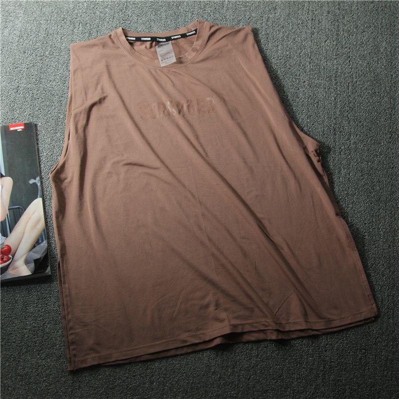 European and American-Style Cattle Goods Sleeveless Women s Breathable Outer Wear Blouse Vest Dark Pink Side Slit M