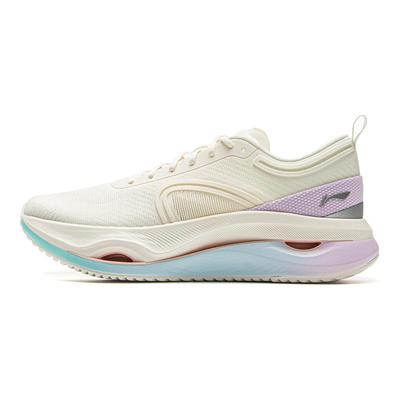 Li Ning Jing Hong Sports Comfortable Shock Absorption Rebound Low Top Training Running Shoes Women Sneaker Off-White ARHV002-23