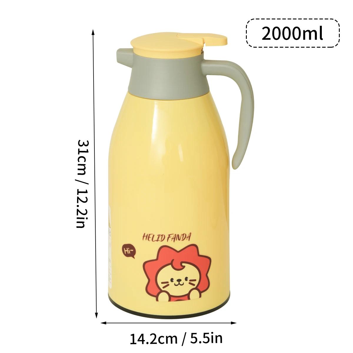 Чайник-термос со стеклянным вкладышем, портативный, большой емкости, грелка, офисный бытовой чайник с вакуумной изоляцией