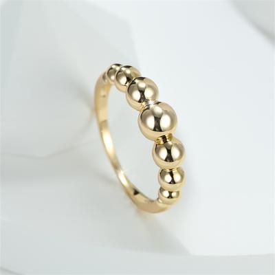 Male Female Minimalist Round Beads Ring Gold Color Simple Stacking Thin Rings For Women Men Wedding Bands Party Finger Jewelry