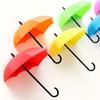 Random 3 Pcs Colorful Umbrella Wall Hook Key Hair Pin Holder Organizer Decorative Organizer