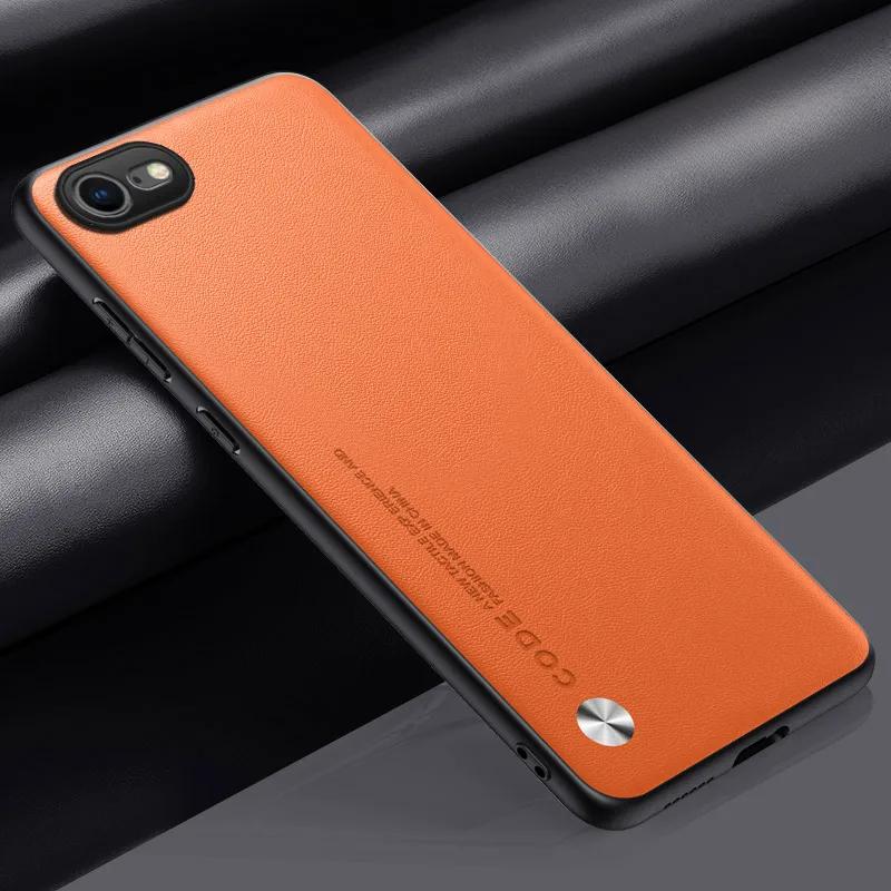 For Iphone 16E 16 E Case Plain PU Leather Silicone TPU Protection Cover for Iphone SE 4 2025 SE4 Shockproof Soft Frame Bumper