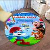 Custom Name The Smurfs Printed Round Rug Carpet Chair Rug Area Rug Entryway Doormats,for Office Chair Living Room Bedroom Kitchen Room.