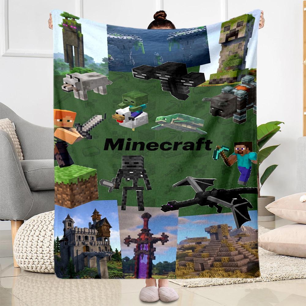 Minecraft 379 Blanket Soft & Cozy Suitable for Bed Livingroom Office Four Seasons Multipurpose Warmthful Decor