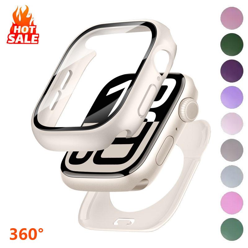 360 Full Waterproof Case Tempered Glass Cover for Apple Watch 49mm 46mm 45mm 44mm IWatch Series 10 9 8 7 4 5 6 Se 41mm 40mm 42mm
