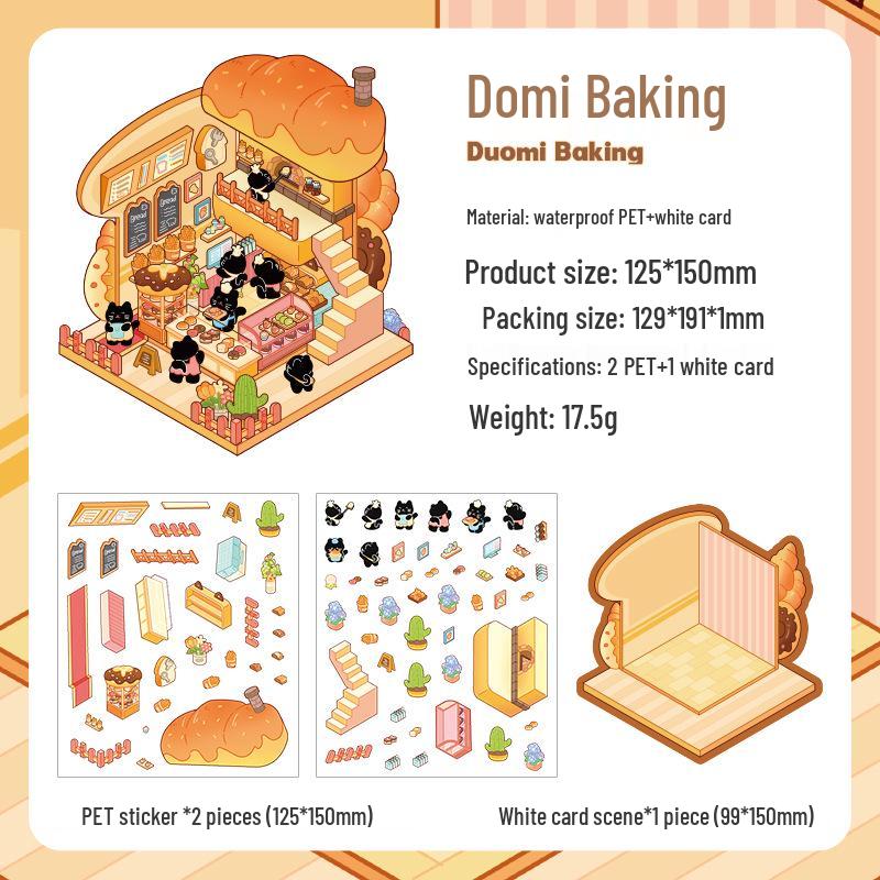 Popular Cartoon Scenery 3D DIY Stickers for Kids