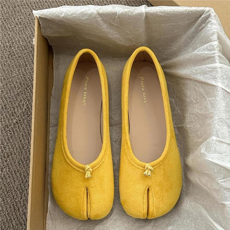 

Мода 2025 Весна Осень Косплей Балетки Обувь с раздвоенным носком Женская Обувь Одинарная Обувь Ленивый Слипон Дизайн Обувь Кожаная Обувь Дамские Лоферы 40