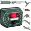 (EU Plug)Advanced Ultrasonic Animal Repeller - Motion Activated with Alarm & Strobe Light for Birds Rodents,Pigeons, Starlings, Sparrows And Seagulls