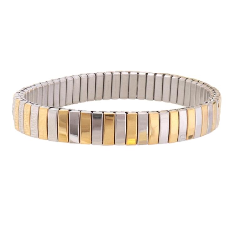 Waterproof Stainless Steel Elastic Stretch Bracelet Bangle For Women Jewelry