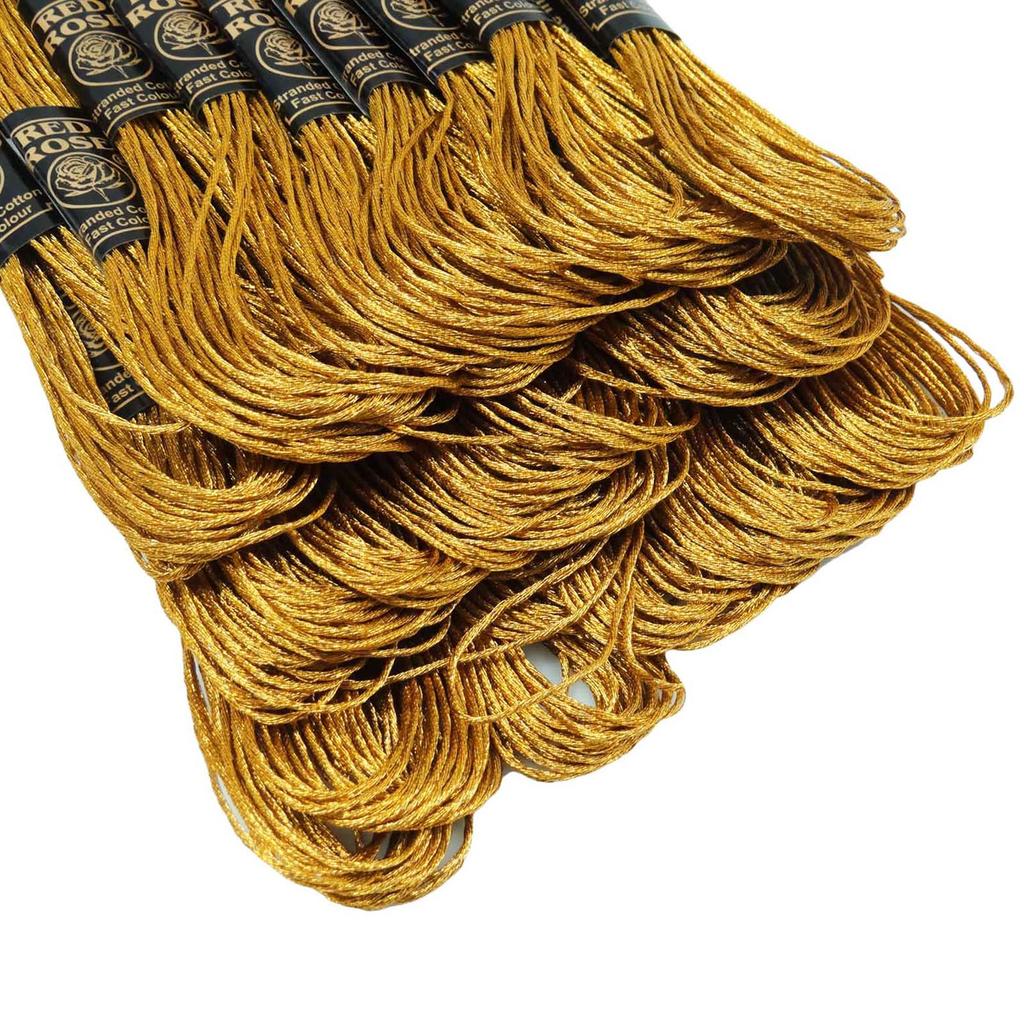 Gold-Maschinennähgarn, 25 Stück Seidenstickerei, Spulenzubehör