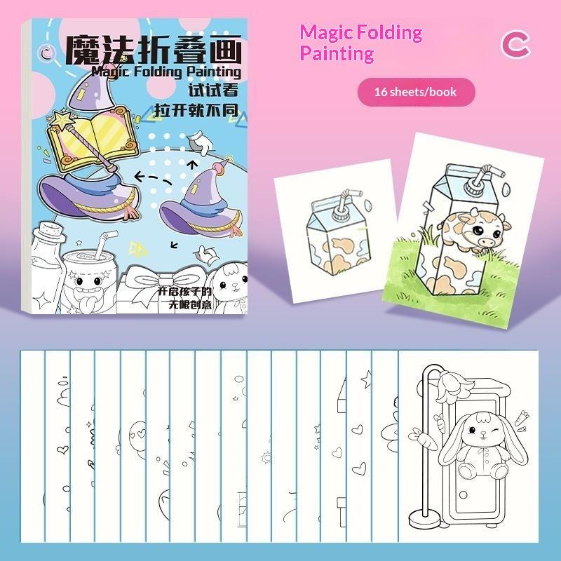 16 Sheets Educational Toys Magic Foldable Paper Crafts Diy Cute Animal Plant Sets Handmade Paper Art Gift For Couple Elderly