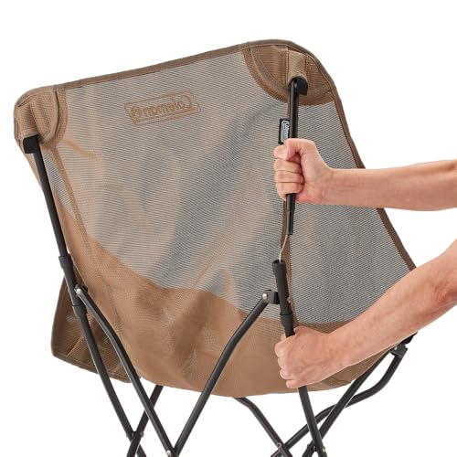 COLEMAN Healing Chair NX Mesh (Greige) - Perfect for Outdoor Activities, Camping, Fishing, and Leisure, with Storage Case - Portable and Breathable