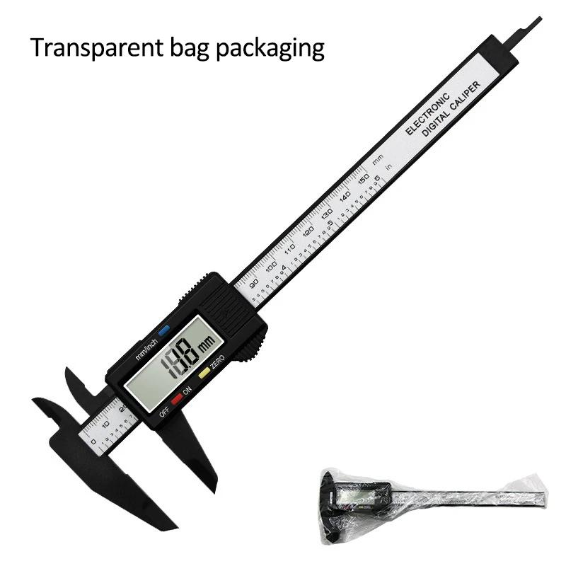 Carbon Fibre Vernier Calipers 0-150mm Accuracy 0.1 Electronic Digital Caliper Plastic Gauge Micrometer Ruler Measuring Tools