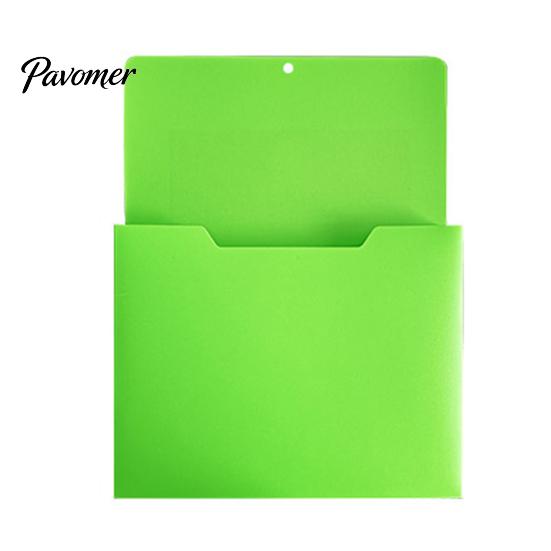 Letter Size File Organizer Holder with Large Magnetic Back, Wall Hanging Plastic Document Project Organizer, A4 Paper Case for Whiteboard Refrigerator