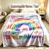 Fantasy Magic Theme Soft Blanket Personalized Custom Name Text Print Warm Blanket Home Sofa Bedroom Decor
