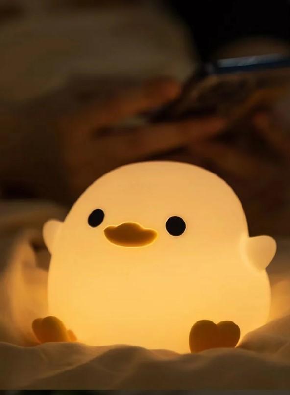 Duck-shaped Lamp Cute Silicone Duck USB Night Lamp