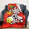 Looney Tunes Christmas Flannel Blanket Super Soft Warm Cozy Blanket for Sofa Bed Office Travel All‑Season Home Decor Gift