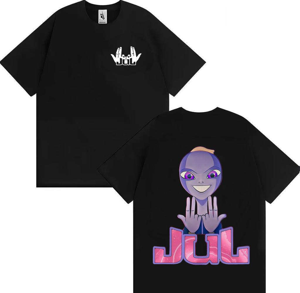 Rapper Jul New Album Graphic Print Loose Tshirt Man Woman Fashion Gothic Casual T Shirt Shortsleeved Cotton Oversized Cozy Tops