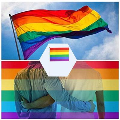 90x150cm LGBT Pride Duhové Vlajky Transparenty Živé Barvy Duhové LGBT Dekorativní Zahradní Vlajka Dvojitě Šitá pro Domácí/Venkovní Dekor