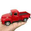 1/32 Red Metal Truck Model Vintage Alloy Mini Pull-Back Diecast Car Collection Decor Boys Children's New Year Christmas Toy Gift