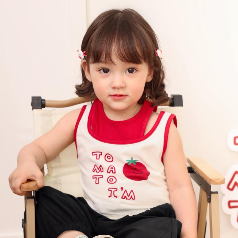 LUSON Baby Girl Faux Two-Piece Camisole Top