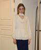 SALON DE YOHN Scarf Ruffle Blouse_ Ivory