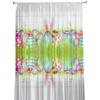 Easter Eggs Grass Rabbit Ears Sheer Tulle Window Curtains For Living Room Bedroom Kitchen Veiling Curtain Home Decoration