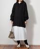 Cable Knit Black ATN-0024 [At One] Hoodie, Women's, M-L,