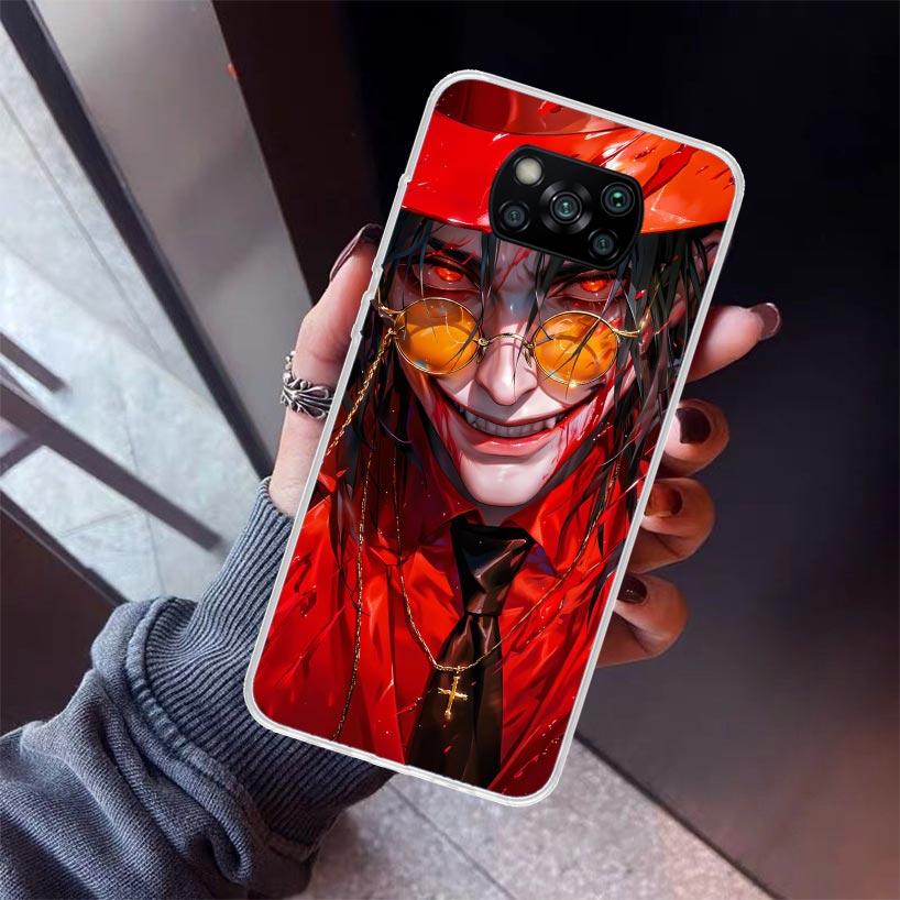 A-Alucard Hellsing Anime Phone Case For Xiaomi Poco X5 X6 X7 Pro F7 Ultra M7 Redmi 15C 15 13C 13 12C 12 10 10C 10A 9 9C 9T 9A Co