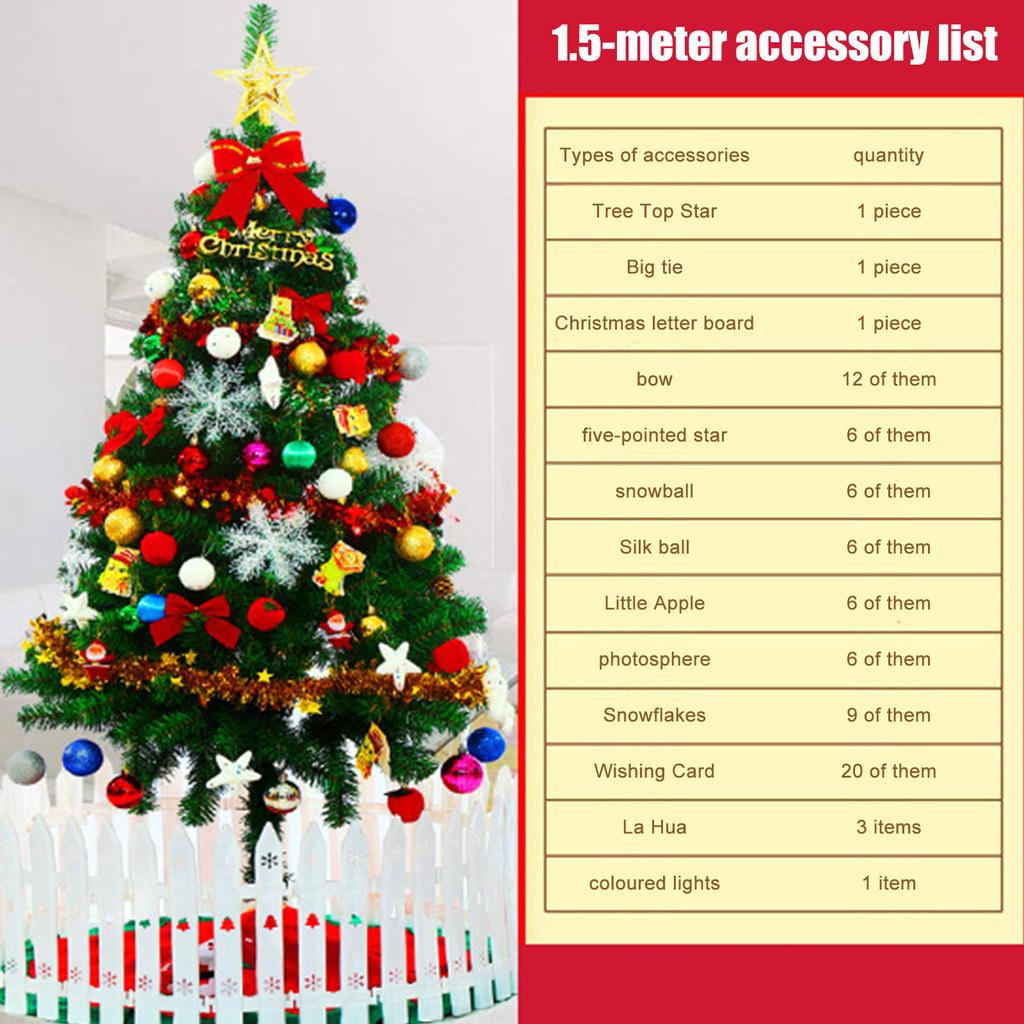 Foldable Christmas Tree  With Multiple Decorations For Kids Indoor Outdoor Decoration For Christmas Party Garden Home,Easily Assembled