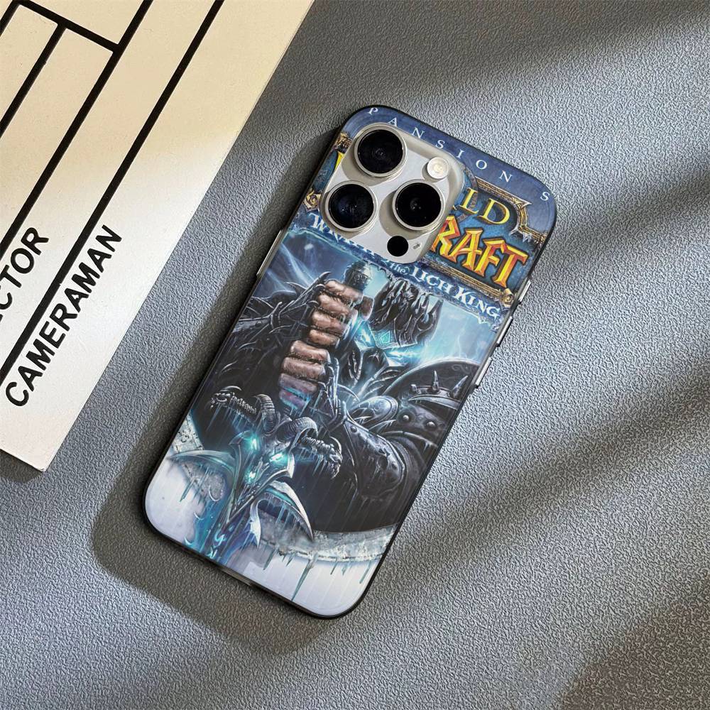 W-World Of W-Warcraft Game Retro Corrugated Pattern For IPhone 17 16 15 14 13 12 11 16 Pro Max Plus Pro Non-slip Phone Cover