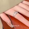 Cui Yan S925 Sterling Silver Korean U-Shape Horseshoe Ring - Women's Retro Fashion Index Finger Ring