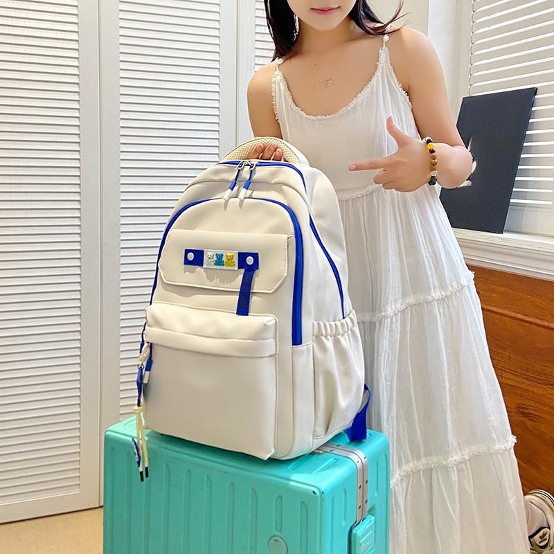 Fashion Multipocket Nylon Women Backpack Female Big Waterproof Back Bag Portable School Backpack for Girl Student Schoolbag