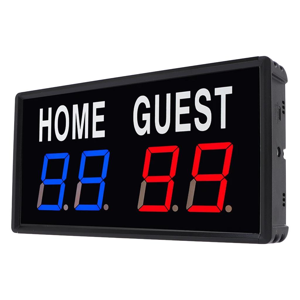 LED Electronic Scoreboard with Remote Score Keeper for Games Basketball Table Tennis Badminton Indoor Outdoor Type C Powered 5V 2A Home Guest