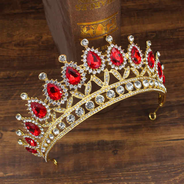 Wedding Crystal Bridal Tiara Crown Queen Bride Diadem Hair Ornaments Head Jewelry Accessories for Women Pageant Headpiece