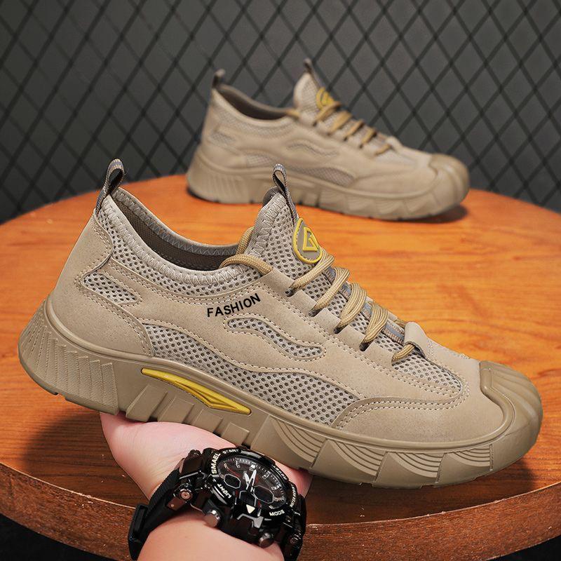 Summer Men s Shoes New Style Breathable Labor-protective Shoes for Men s Work Shoes Non-slip Wear-resistant Sports Shoes Casual Board Shoes 39 2149₽