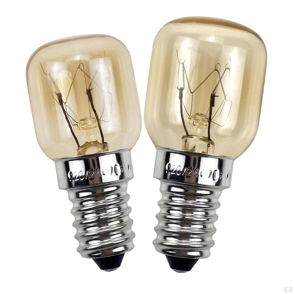 2 Pcs Oven Light Bulbs with E14 Base, Lamp, Replacement Appliance Bulb for Oven,