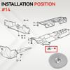 20pcs Heat Shield Nut Silver Round Bottom Plate for BMW 1 3 5 6 7 8 Series X1X2X3X5X6X7 MINI Land Rover Transmission Chassis