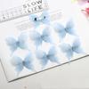 6 Colors 3D Tulle Butterfly Brooch Pins 10Pcs Rhinestone Organza Lapel Pins for Women Fashion Daily Wear Accessory