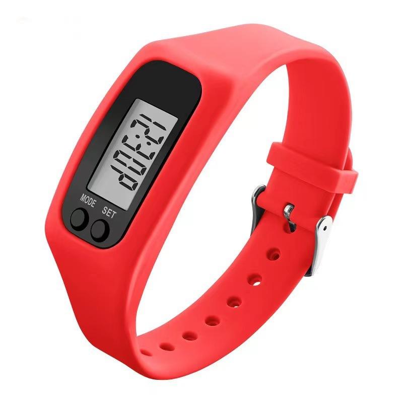 Silicone Electronic Pedometer Wristband Watch Multifunctional Pedometer  Health Sports LED Electronic Watch Bracelet