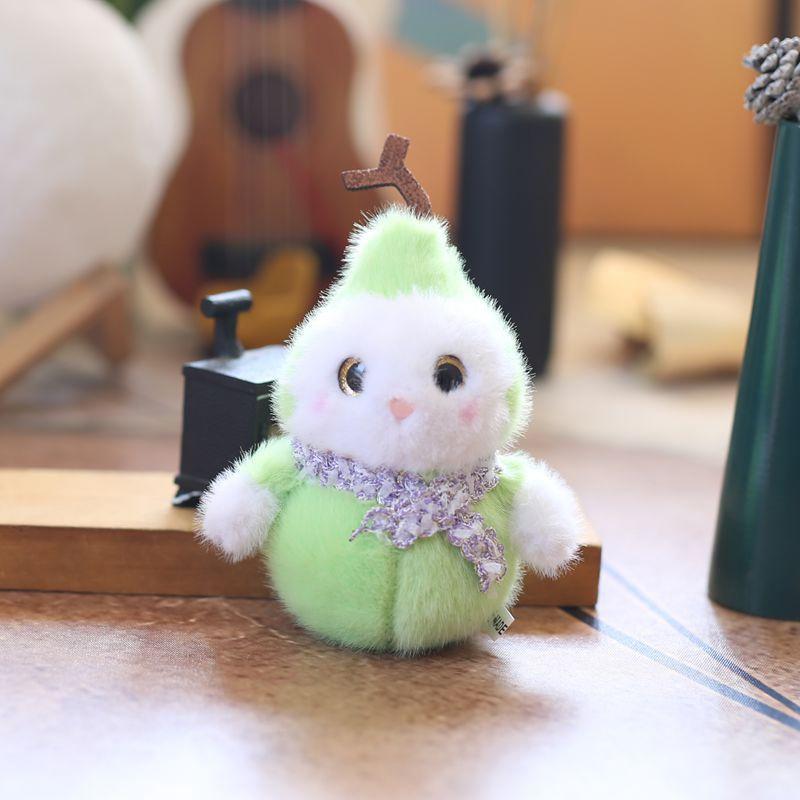 

15Cm Pp Cotton Filling Cute Gourd Plush Doll Pendant School Bag Keychain Birthday Gifts For Children зелений