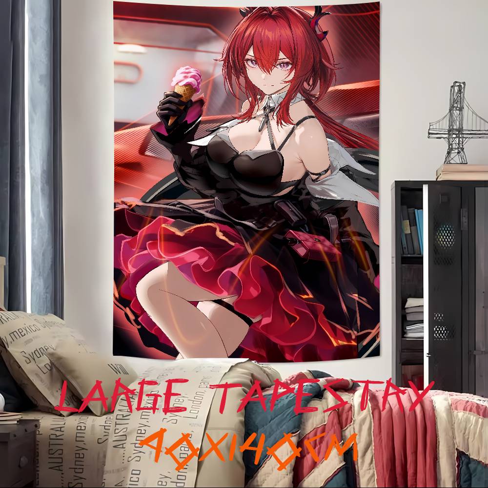 Pretty Hot Girl Laevatein Tapestry Decoration Bedroom Dormitory Background Cloth Holiday Home Party Living Room Club Tapestry