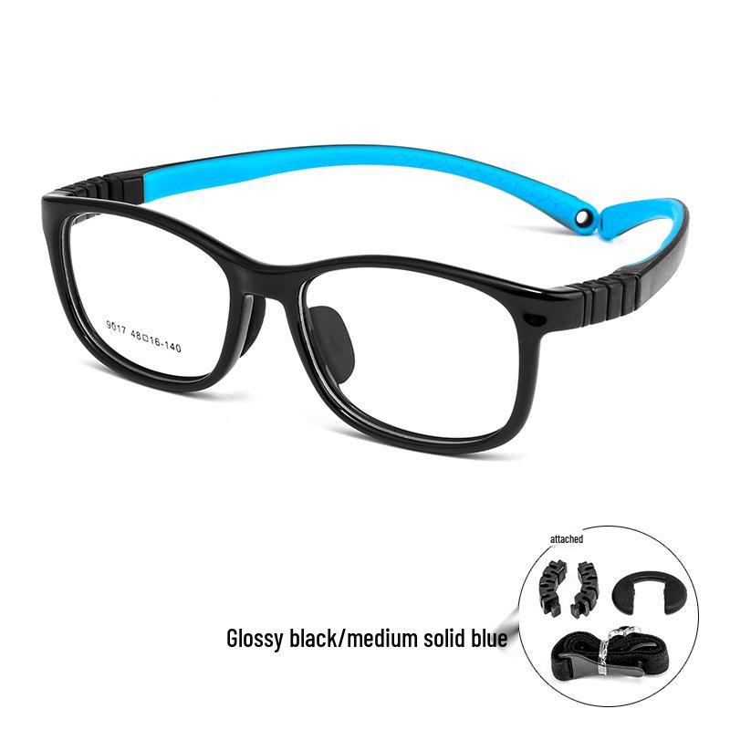 Ultra-Light Silicone Kids' Glasses Frame 9017ET: Durable Myopia Frames for Boys and Girls