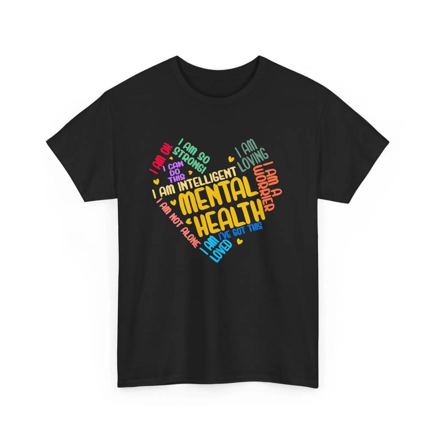 Mental Health I  Am So Strong T shirt Awareness S чёрный